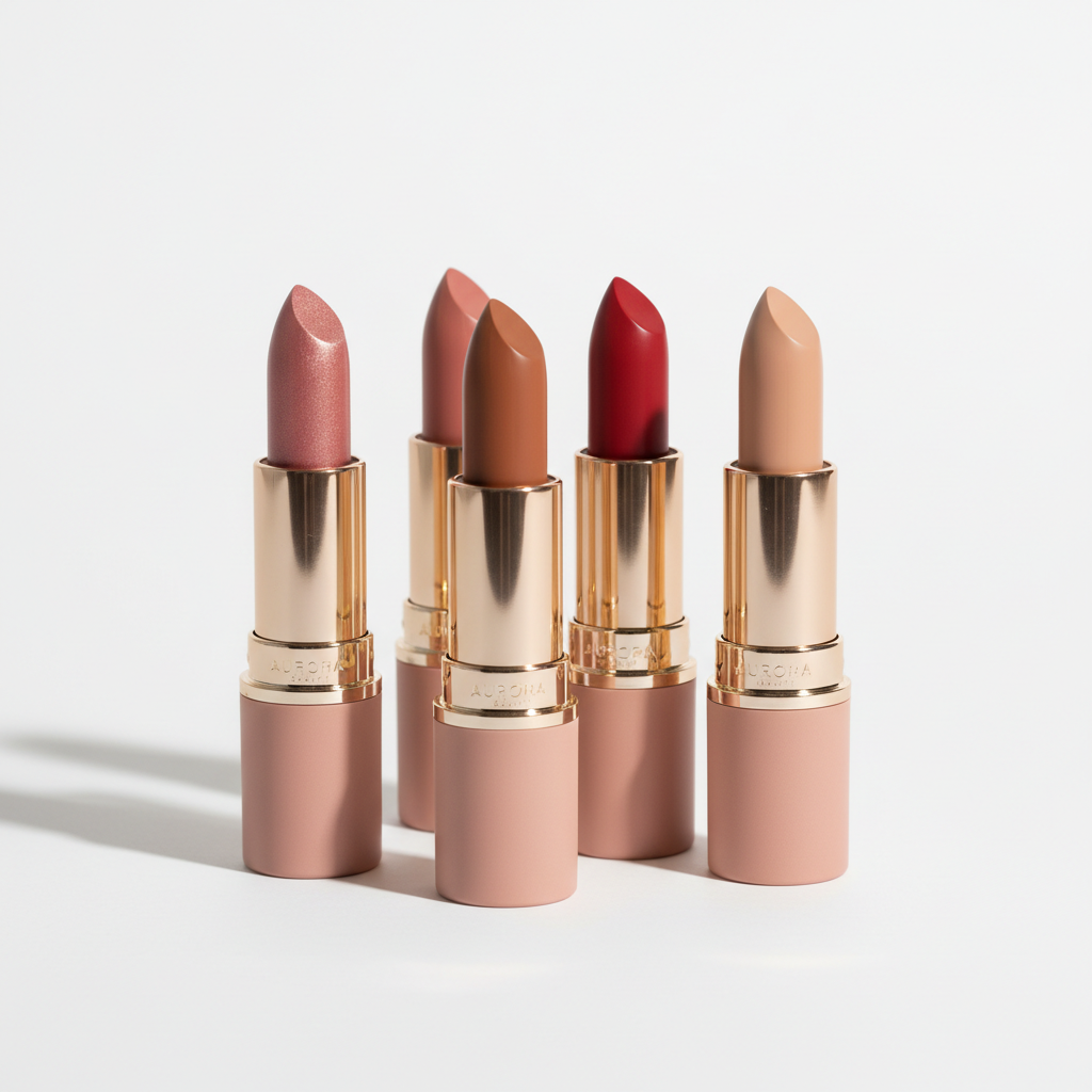 Colección de labiales matte en 5 tonos